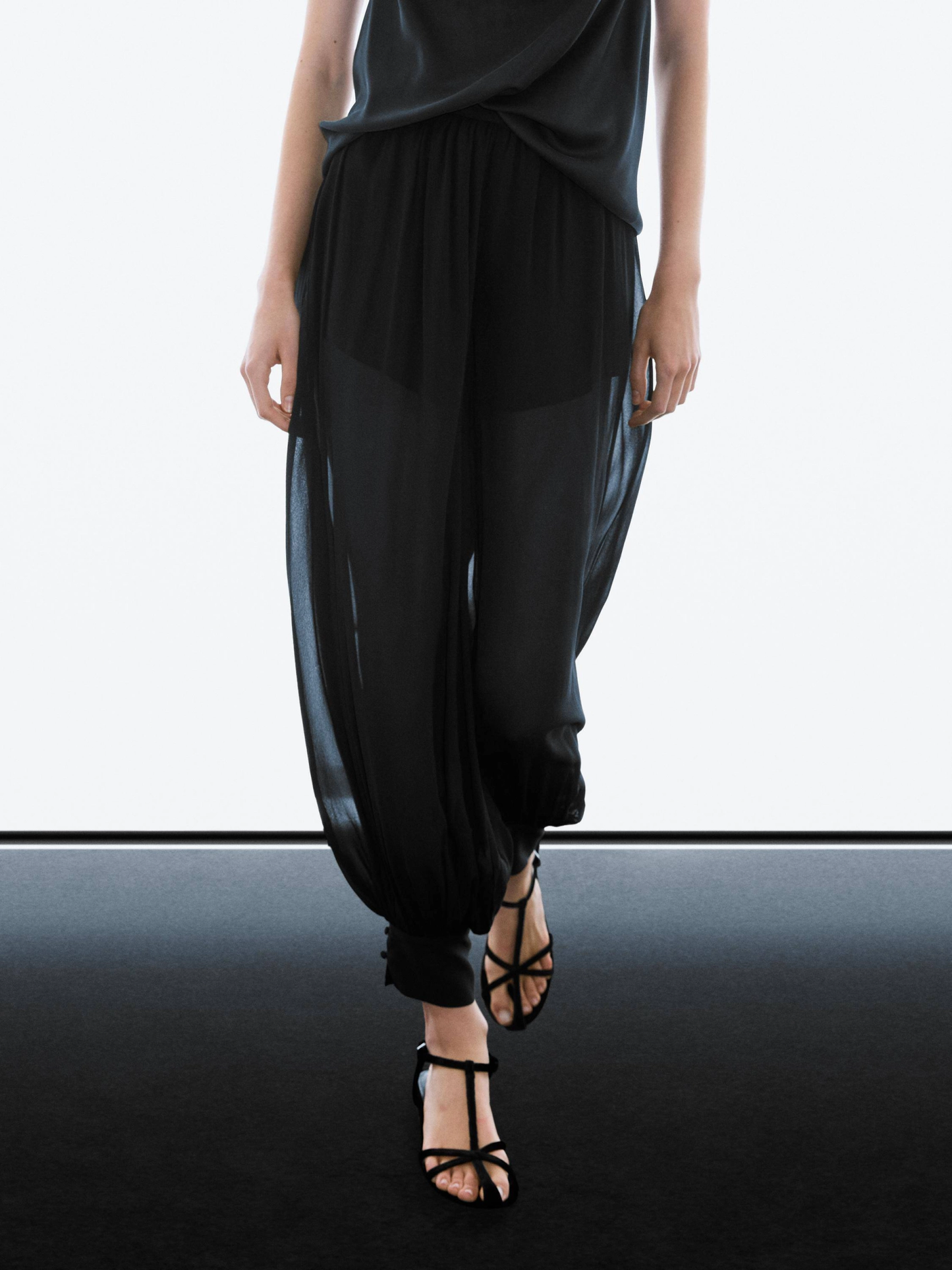 Cross Design Loose Shirt And Lantern Pants Set